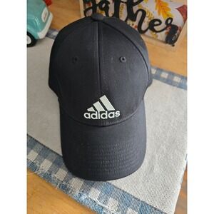 Adidas Aeroready Black Baseball Cap Mens OSFM Recycled Polyester Stretch Hat